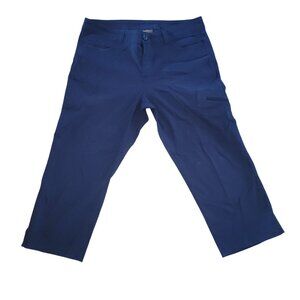 Eddie Bauer Womens 8 Navy Blue‎ Capri Pants Nylon Spandex Stretch Activewear